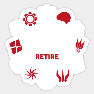 All I Want For Christmas Is To Retire - Board Games Design - Board Game Art Sticker